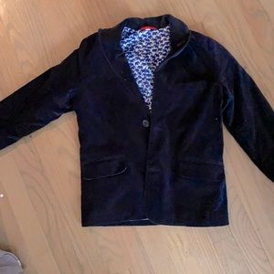 Boys size 9-10 velvet blue blazer by Boden